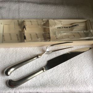 VINTAGE 1935 carving set of two.